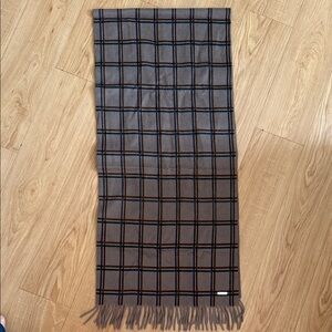 Loro Piana Brown and Black Checkered Scarf